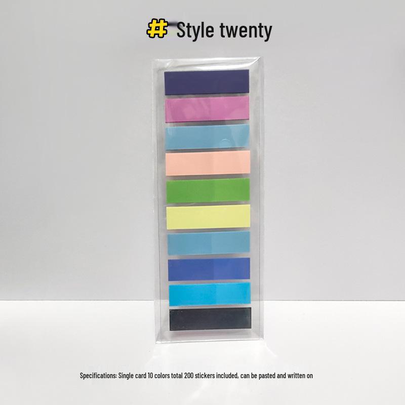 Morandi Color Transparent Sticky Notes - Cute Colorful PET Index Stickers for Marking and Memo.