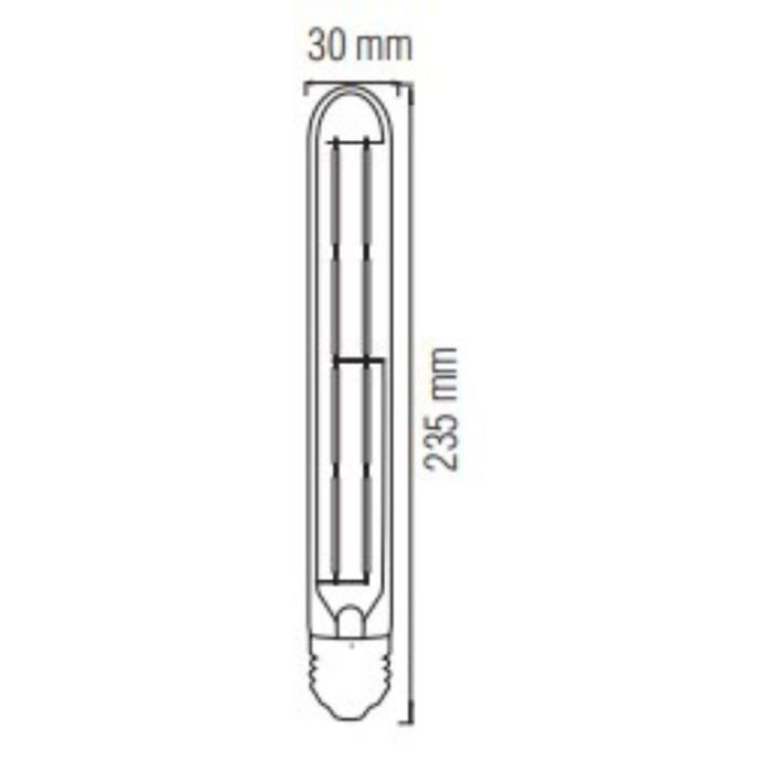 Ampoule LED à filament Vintage tube 8W (Eq. 64W) E27 2200K