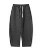 ODDBALLS CLUB Striped Curved Balloon Denim Pants Black