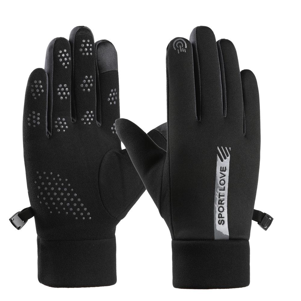 Warm Gloves for Men and Women In Autumn and Winter Outdoor Sports Cycling Plus Velvet Windproof Cold Waterproof Mountaineering Touch Screen Gloves