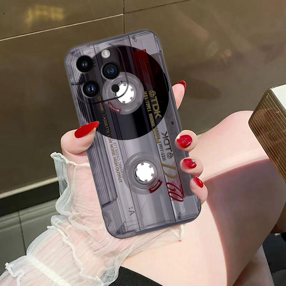 Retro Cassette Tape Camera Cover Phone Case For iphone Apple 17 AIR 16E 16 15 14 13 12 11 Pro XR Max 8 7 Plus TPU Case Shell