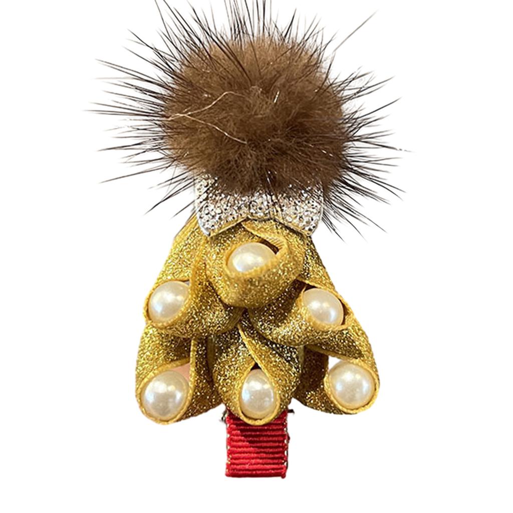 Cute Christmas Tree Hairpins Hot Girls Glitter Christmas Tree Hair Clip Festival Hair Clip for Woman Ponytail Hair Clip