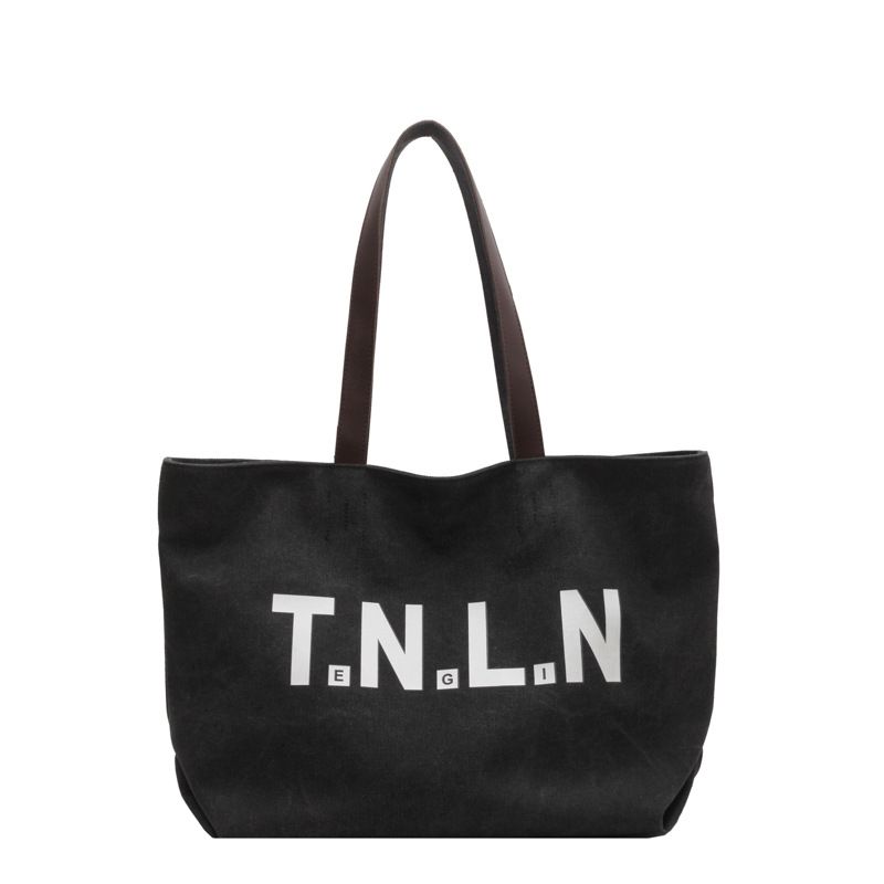 

Холщовая сумка Работа Рабочая одежда Модная Легче всего для сочетания Повседневная Холщовая сумка-тоут Текстура Повседневная Большая вместимость Сумка через плечо Сумка Black