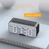 Gifts 5-in-1 FM Radio Alarm Clock Reminder Sleep Timer Small Digital Clock Bluetooth with Mirror Stand Bluetooth Speaker Office