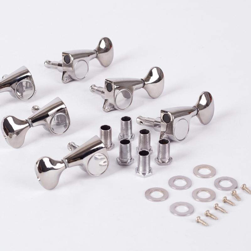 6pack Enclosed Guitar Tuning Pegs Electric Guitar Machine Head Metal Tuners for Easy Handling