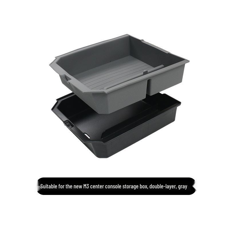 Tesla Model 3 Facelift Center Console Double-Layer Storage & Glasses Holder Accessories