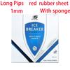 SUNFLEX ICE BREAKER Stolní tenisová potahová guma Dlouhé nopky OX 0.5/1mm Houba Schváleno ITTF Ping Pongová guma Ofenzivní Snadné ovládání