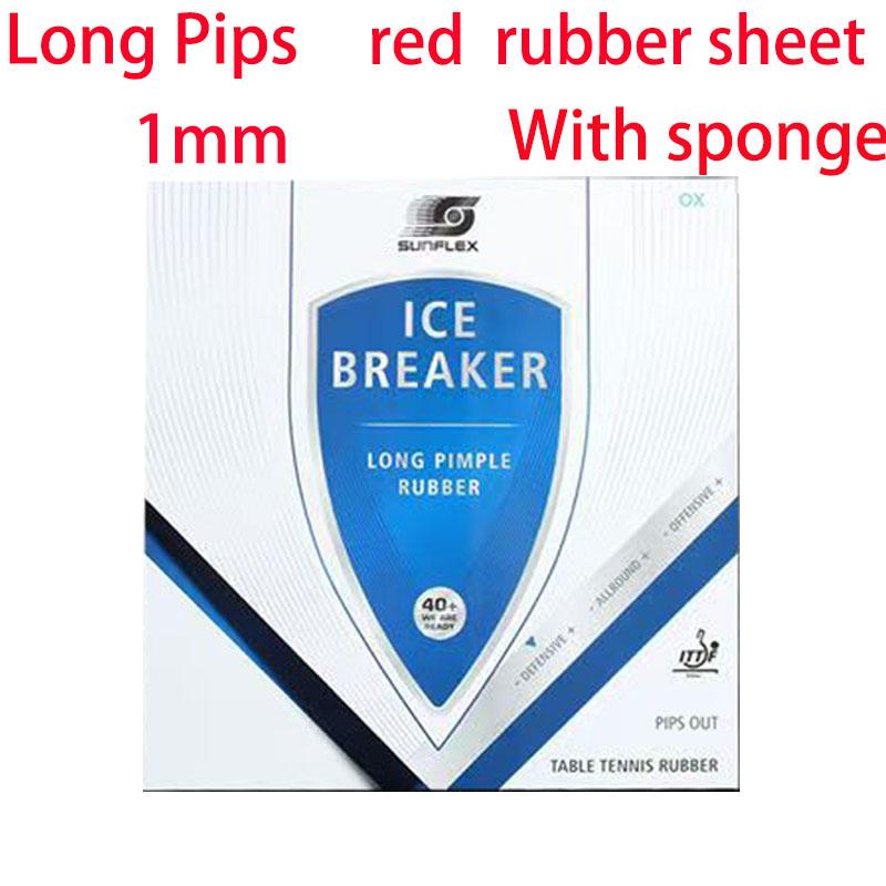 SUNFLEX ICE BREAKER Stolní tenisová potahová guma Dlouhé nopky OX 0.5/1mm Houba Schváleno ITTF Ping Pongová guma Ofenzivní Snadné ovládání