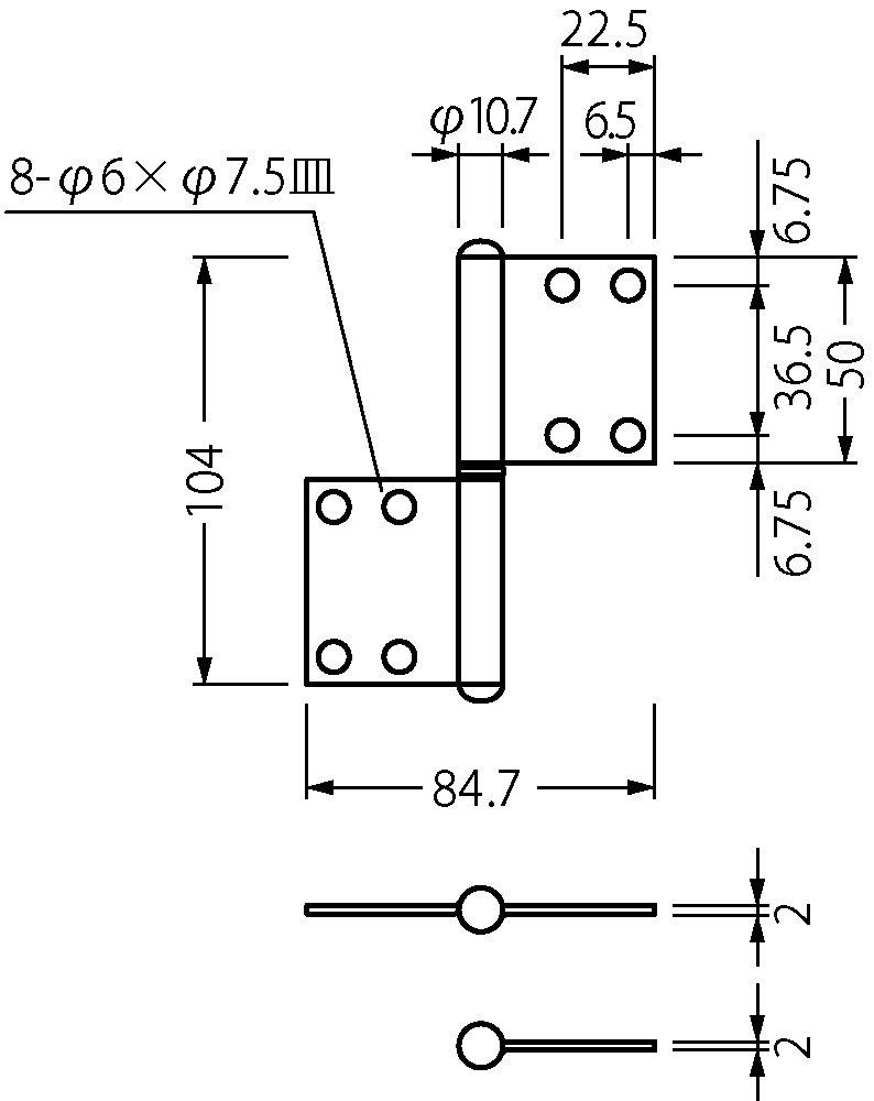 Best Flag Hinge Bronze 0150-051 195KM Compatible