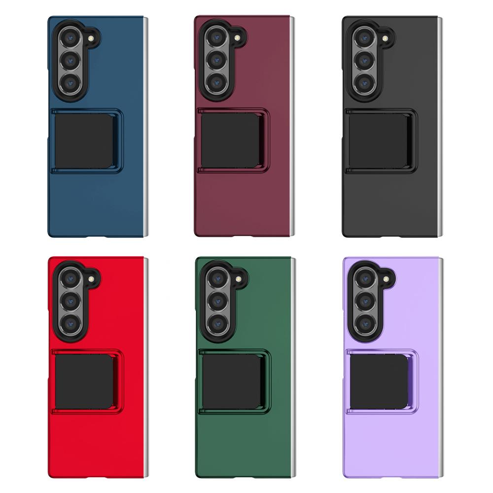 KEYSION Custodia di lusso Live Stand per Samsung Galaxy Z Fold 6 5 5G PC antiurto Cover posteriore per telefono per Samsung Galaxy Z Fold 5 6 5G