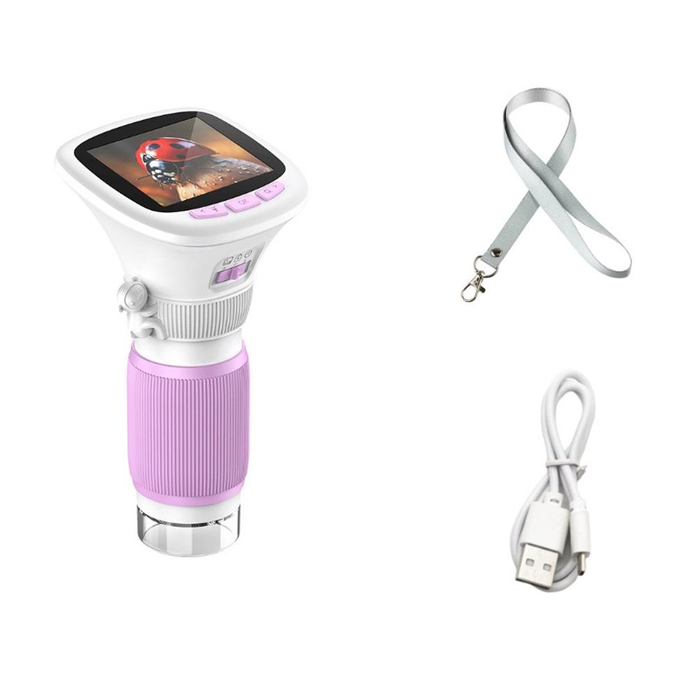 Children's Handheld Microscope With Rotating Focus 2 Inch Screen 1000x Zoom Mini Handheld Microscope Camera For Outdoor Science