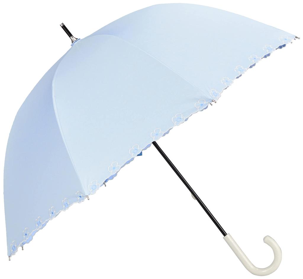 Esta MOONBAT Beauty Level 1 Light Sun and Rain Long and UV Rib 50cm Shield, Blocking, Parasol, Umbrella, Chambray, Heat, Light, Protection, Women's,