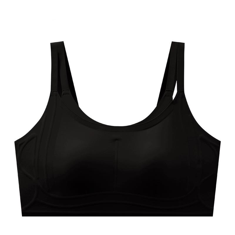 Liquid foundation invisible seamless female rabbit ear cup large chest small gathering soft support tube top ultra-thin bra cover