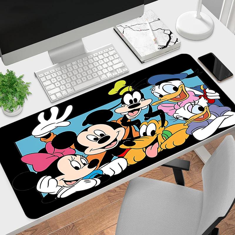1Pc Mickey Mouse Friends Gaming Mouse Pad Keyboard Desk Mat Non-slip Rubber Lock Edge Waterproof Computer Mousepad for Office Home Decor Y1509