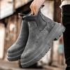 Herren 2022 Winter High-Top Martin Stiefel mit dicker Sohle und modischem Socken-Design für Arbeit und Outdoor