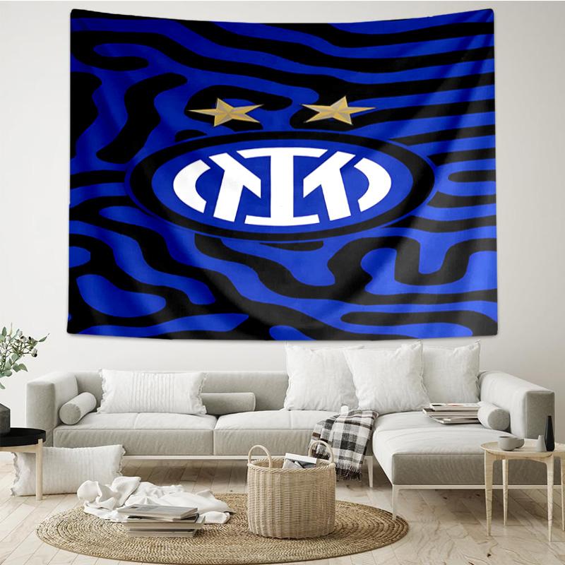 1PC Mi-lan FC Emblem Printed Tapestry Room Decoration Wall Hanging for Living Room Bedroom, dormitory, Birthday and Christmas gifts