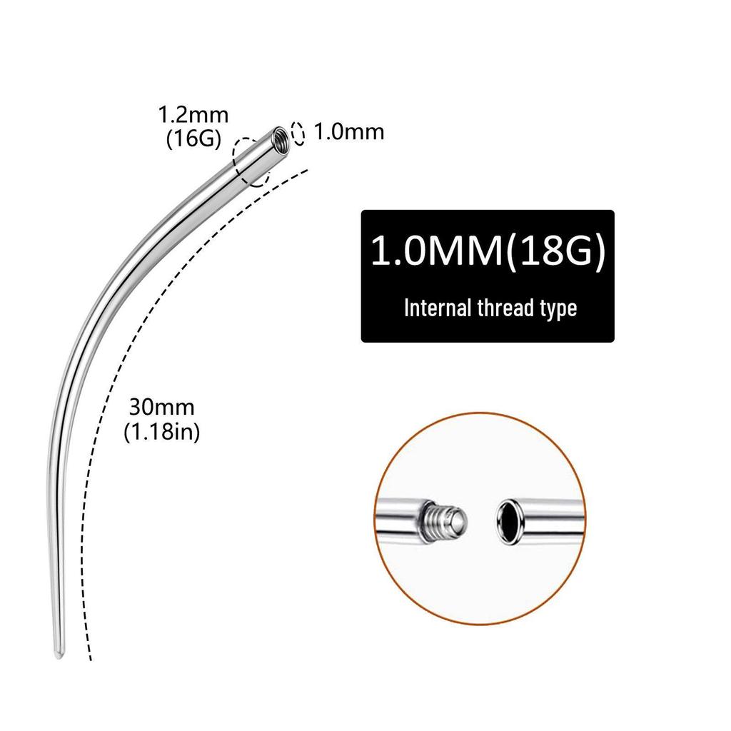 316 Stainless Steel Threaded Guide Pin for Piercing and DIY Tool