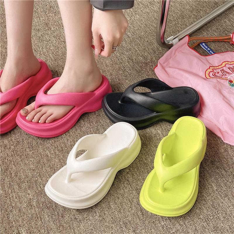 

EVA slippers women s home ins thick bottom new flip-flops outdoor beach 36-37 білий