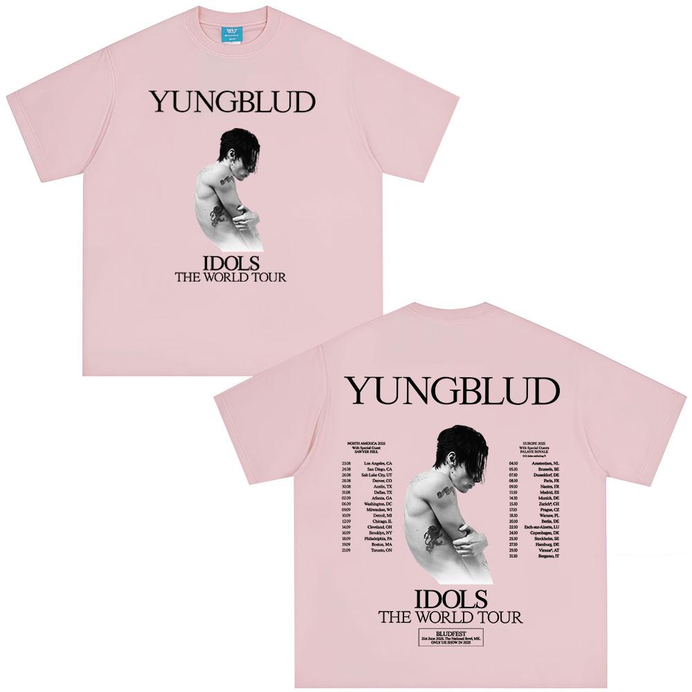 Yungblud IDOLS The World Tour 2025 T Shirts Fans Gift Unisexs Women Hip Hop Short Sleeve Tshirts Oversized Casual Cotton Tshirt