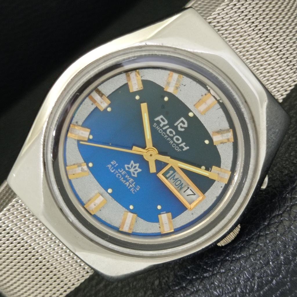 

ВИНТАЖНЫЕ АВТОМАТИЧЕСКИЕ ЧАСЫ RICOH R31 ЯПОНИЯ МУЖСКИЕ СИНИЙ ЦИФЕРБЛАТ a700747-5 R204-a700747