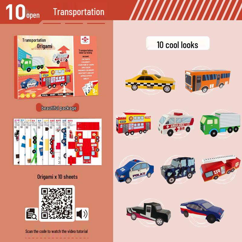 Children's 3D Paper Airplane Origami Puzzle and Training Book