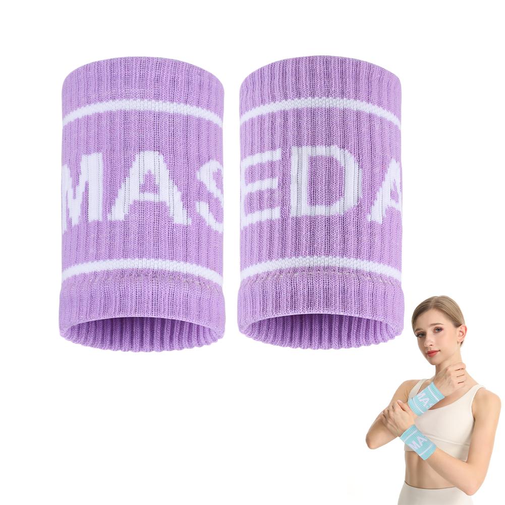 2PCS Elastic Sports Wristbands Tennis Sweat Bands Wrist Guard For Basketball Volleyball padel Fitness Sweatbands Wrist Wrap Cuff