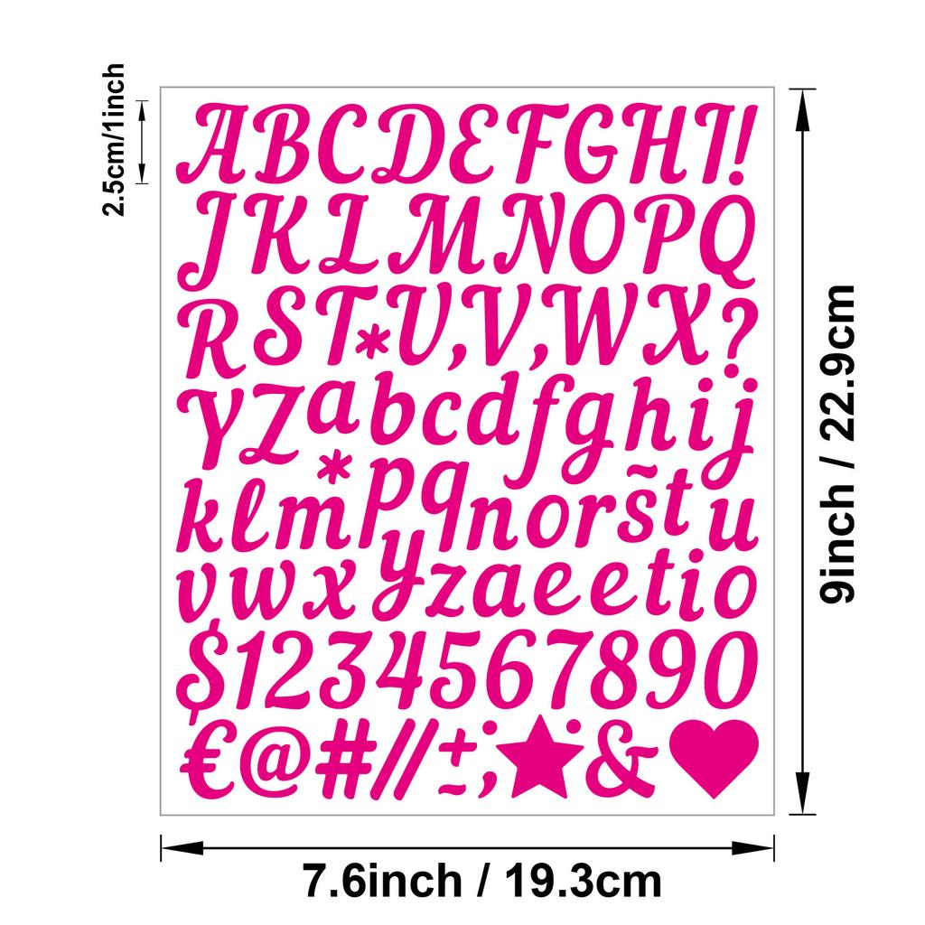 1 Inch Handwritten Letter Sticker Sturdy Multicolor Gift DIY Diary Hand Account English Alphanumeric Sticker