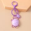 Plastic 3D Turtles Charm Keychain Accessory Fashionable Animal Shape Key Rings Tortoise Bag Decoration for Women
