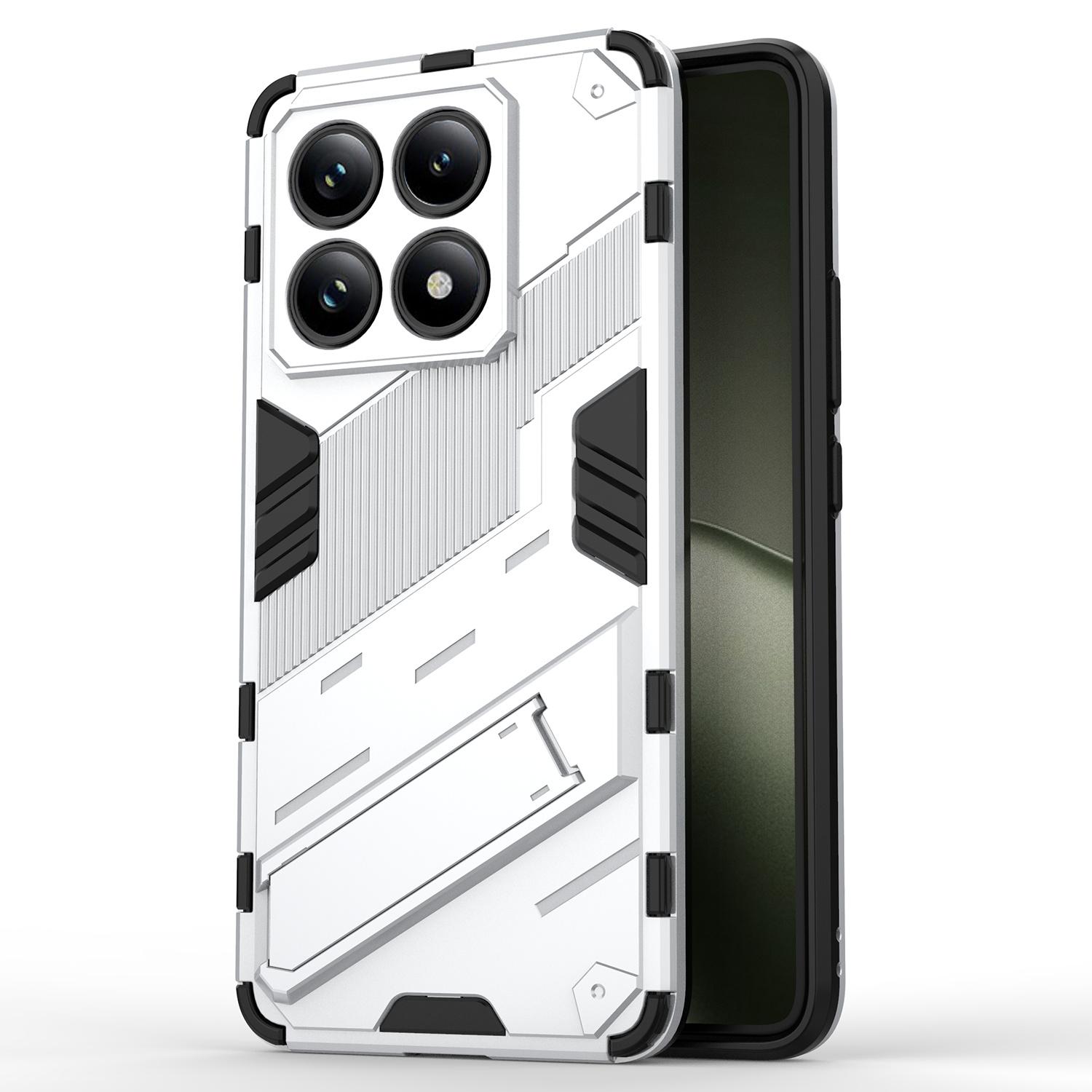 

Чохол для Xiaomi 14T PC+TPU Протиударний Чохол для Телефону з Підставкою White