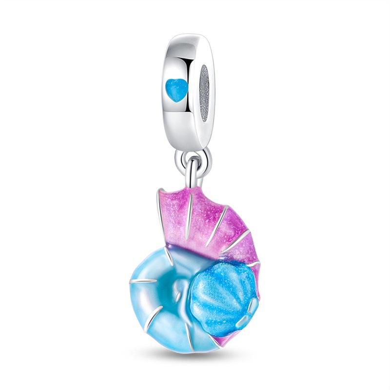 Leuchtender Anhänger Ozean Delfin Meeresschildkröte Krabbe Charm Perle DIY Schmuck Armband Zubehör 925 Silber 2026