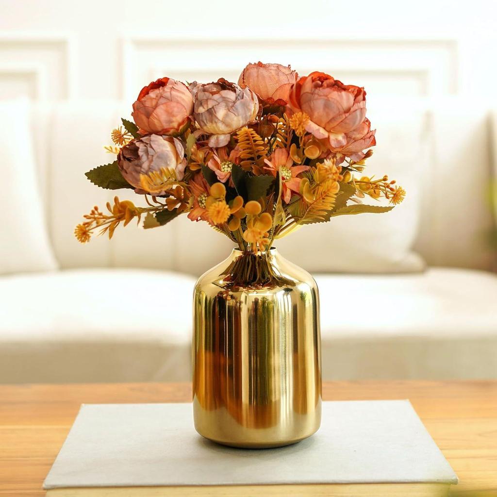 Behoma Metal Flower Vase for Home Decor Bedroom Living Room Office Wedding |