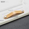 Nordic cowhide wardrobe drawer door leather handle kitchen cabinet bedroom study handle furniture children handlehandle
