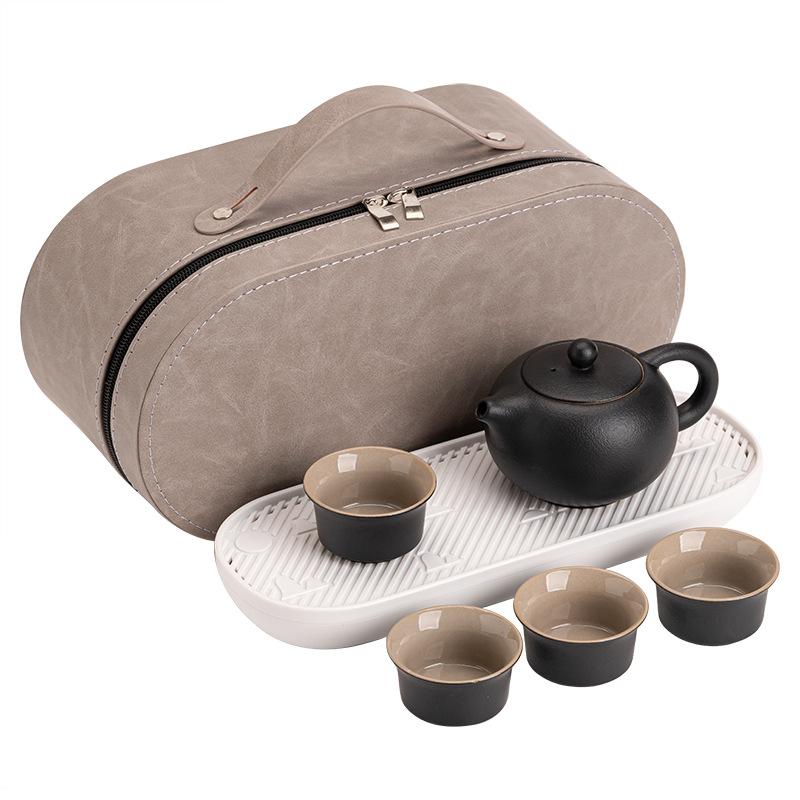 Kung Fu Tea Set Household Living Room Complete Set Of Travel Equipment Simple Office Tea Making Teapot Teacup Tea Tray