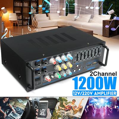 1200 Watt Professioneller Audio Heim Stereo Verstärker Heimkino Verstärker Audio Schwarz 12/220 Volt