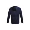 Under Armour Rush Solid Color Logo Print Drawstring Hooded Long Sleeve Sweatshirt Men Sweatshirt Dark-Blue 1370450-410