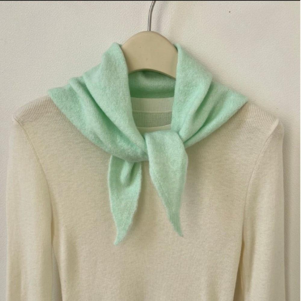 Striped Cross Scarves Wool Cross Neckerchief Sweet False Collar Women