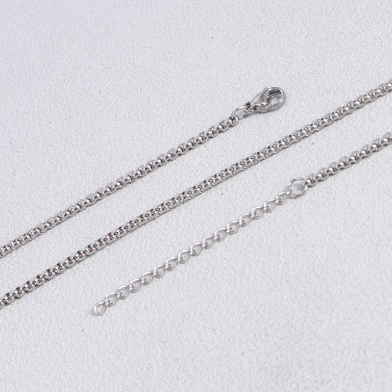 

Універсальне перлове намисто з нержавіючої сталі: Європейський та американський модний ланцюжок DIY для чоловіків та жінок 2.5*60cm (without extension)