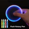 Creative Colorful Glitter Fingertip Gyro Pen Mini Ballpoint Pen Children's Luminous Toy Can Write Rotating Pressure Reducing Pen