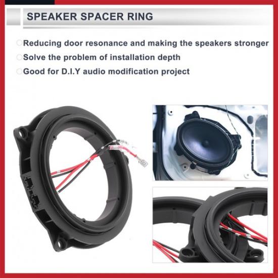 Speaker Spacer Ring Midrange Speaker Space Adaptor for BMW for 3.5 inch 2 Set