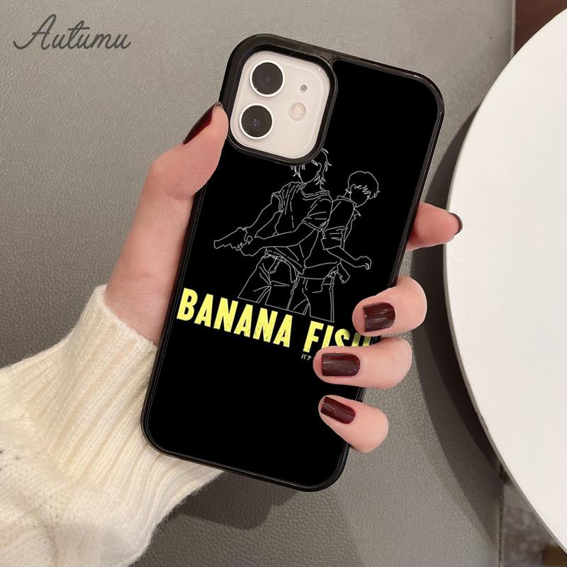 Banana Fish Phone Case for iPhone 11 12 13 14 Pro Max Mini X XR XS SE 2020 5 6S 7 8 Plus Samsung Galaxy S21 S22 Cover Shell