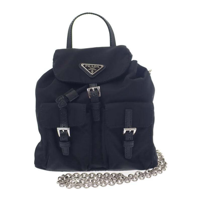 

PRADA 1BH029 Shoulder Bag black Nylon/Safiano Women