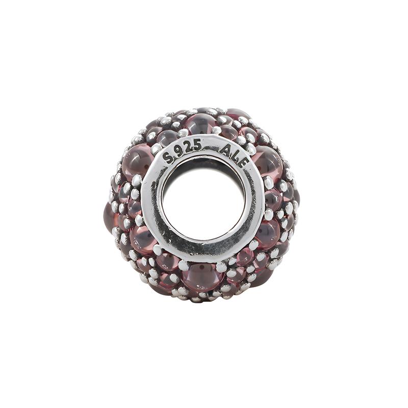 Pandora Pink bubble charm 925 silver pendant for women 791755HCZ