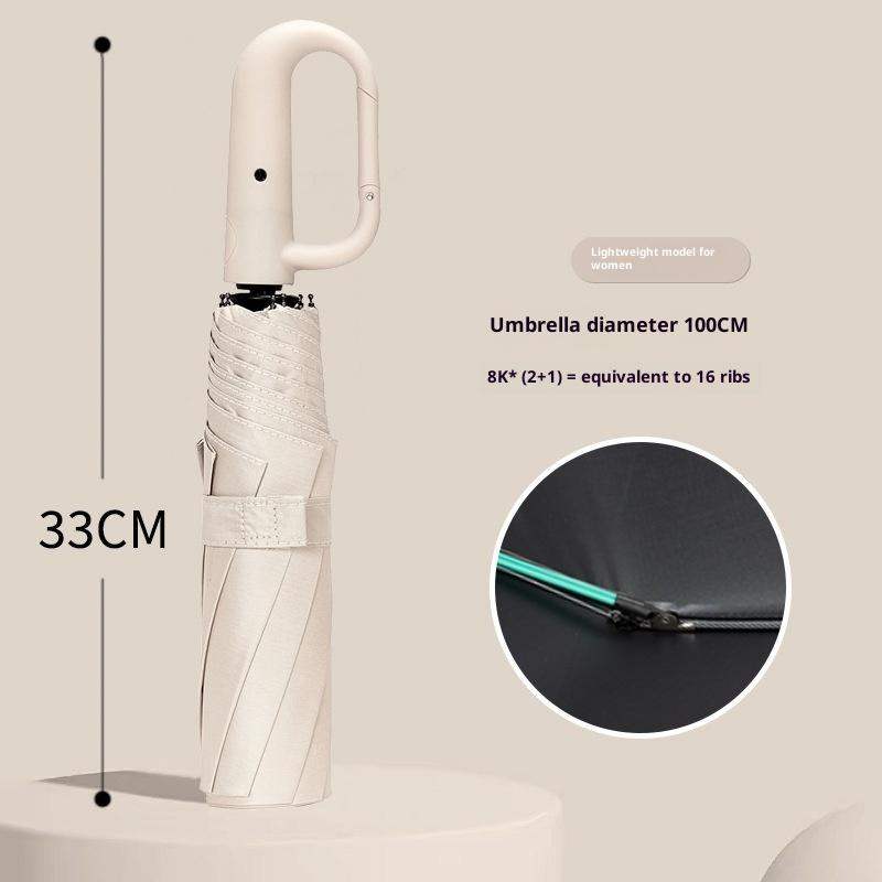 Fully Automatic Folding Umbrella Advanced Feeling Sunshine And Dual-Purpose Parasol Extra Large Thickening Reinforcement