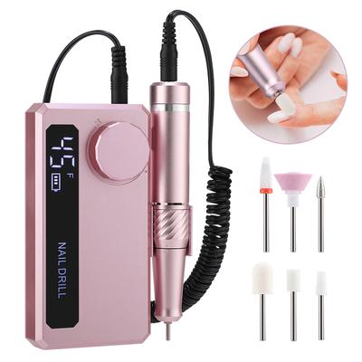 45000RPM Electric Nail Drill Machine Professional Nail Drills for Gel Nails Polish Rechargeable Portable Nail File Manicure Tool