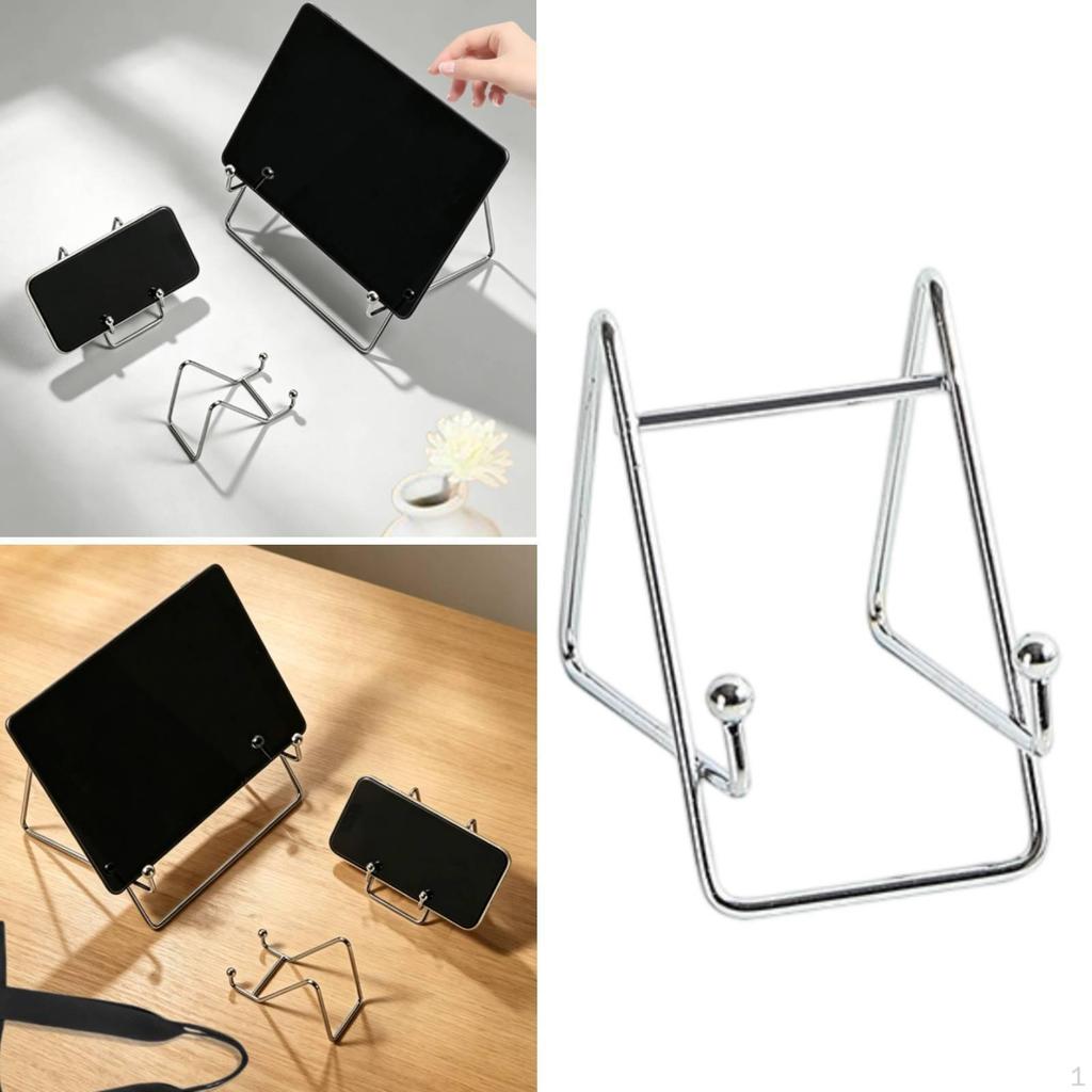 Iron Display Stand Phone Holder Metal Frame for Decorative Plates and Art Home Tabletop