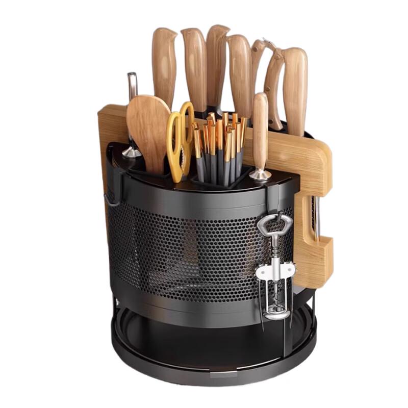 Rotating Kitchen Knife and Utensil Holder