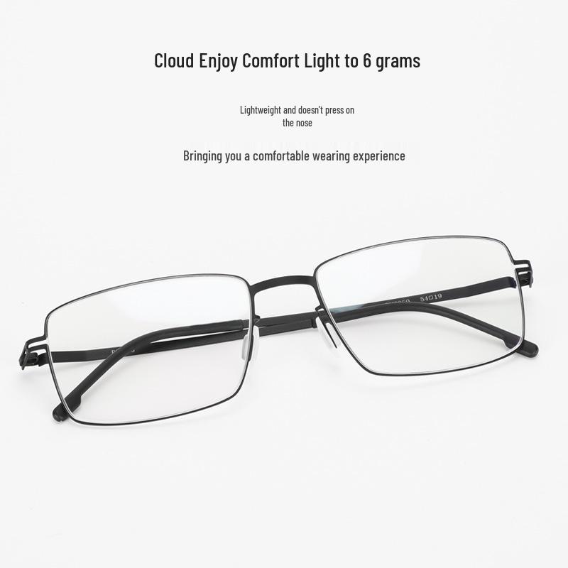 High-End Screwless Ultra-Light Metal Eyeglass Frames for Men