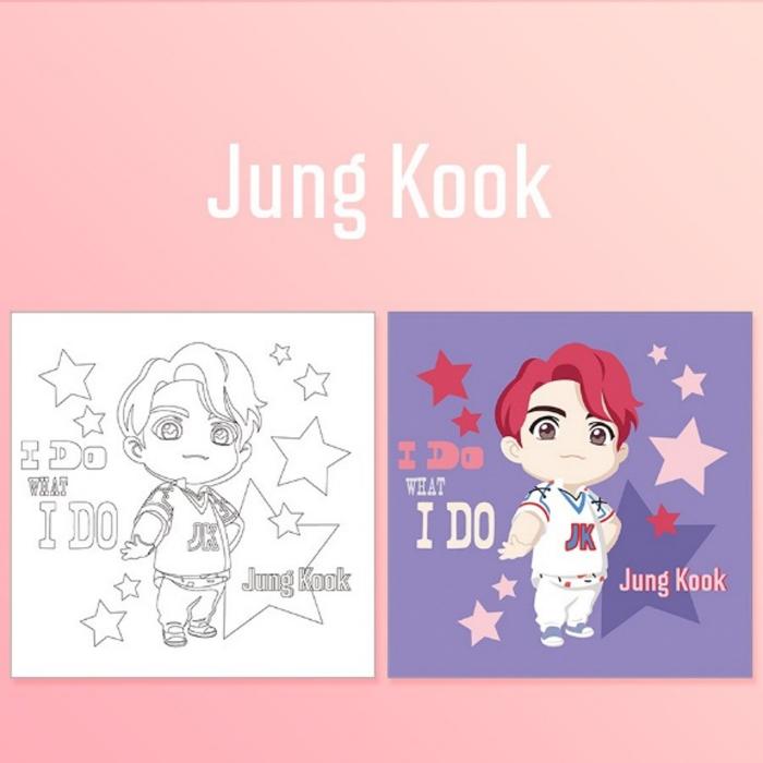 BTS BTS CHARACTER DIY PAINTING 25 X 25