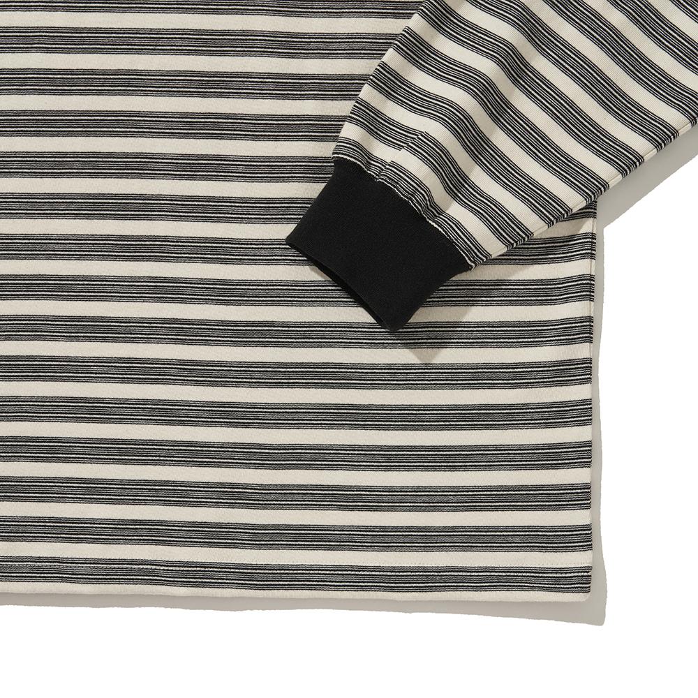HISHANDER Border L/S T-Shirts Ecru
