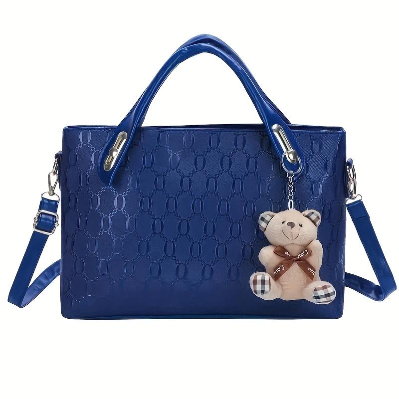 4-piece Set, Brand New Handbag, Shoulder Backpack, PU Leather Cosmetic Bag.